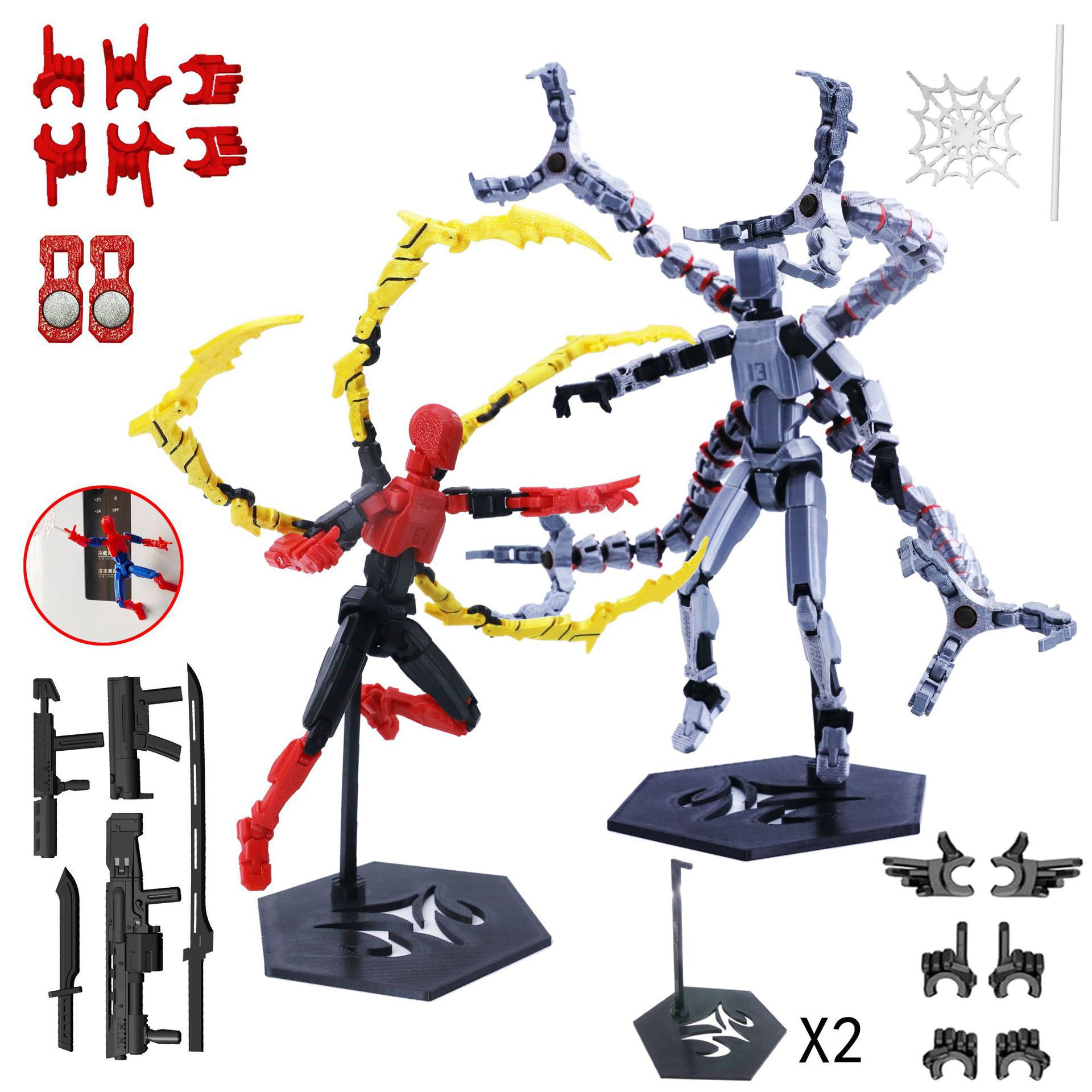3D Printing Action Figure - 3D Gedrukt Robot Model Speelgoed Beweegbare