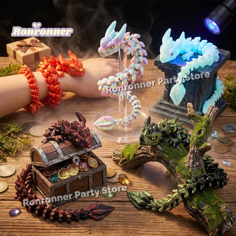 3D Printing Action Figure - 30CM 3D Printing Dragon Aurora Lichtgevende