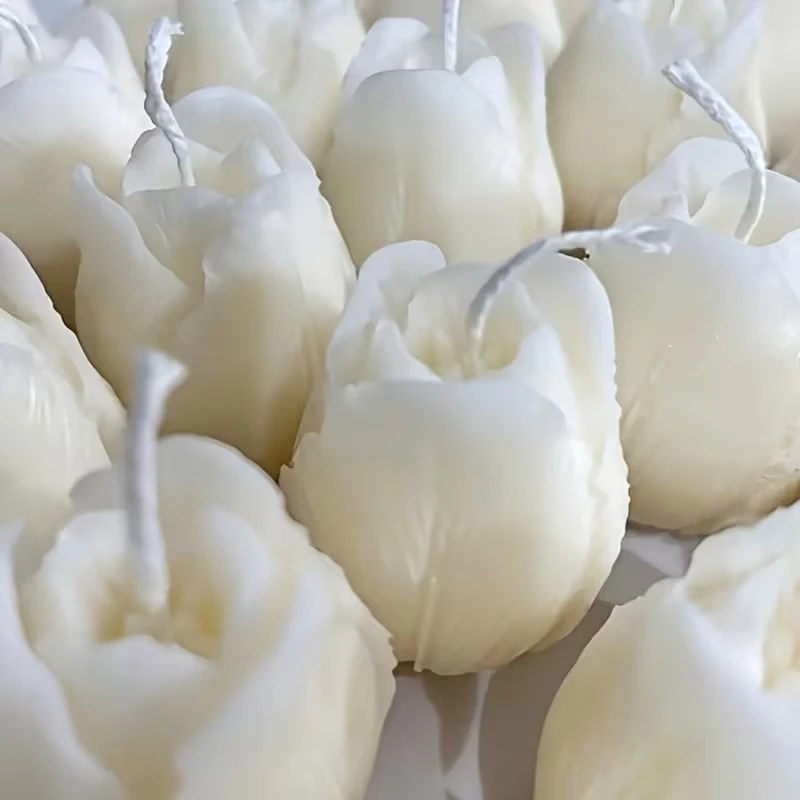 3D Printing Concrete - Hoogwaardige 3D Tulpenknop Siliconen Kaarsenvormen Aromatherapie
