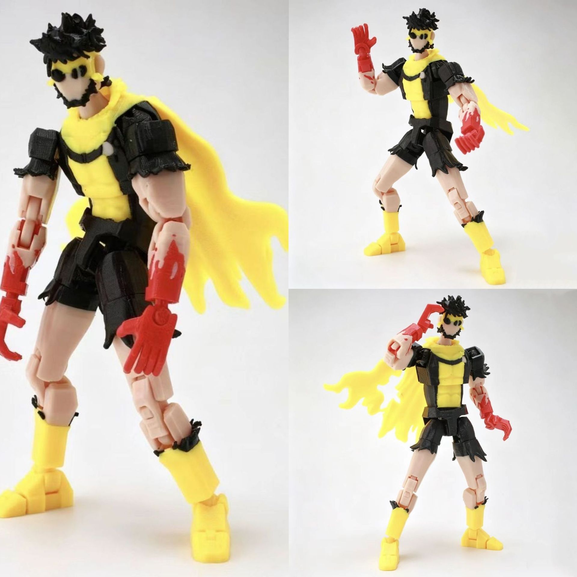 3D Printing Idea - 3D-geprint multi-articulerend beweegbaar poppenfiguur Onverslaanbare Jonge
