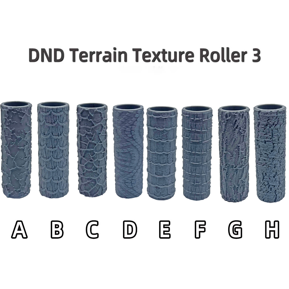 3D Printing Concrete - Klei Polymeer Textuur Roller Wargaming Basisroller
