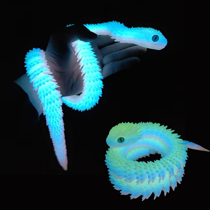 3D Printing Action Figure - 30/60/80Cm 3D Gedrukt Lichtgevende Slang Beweegbare