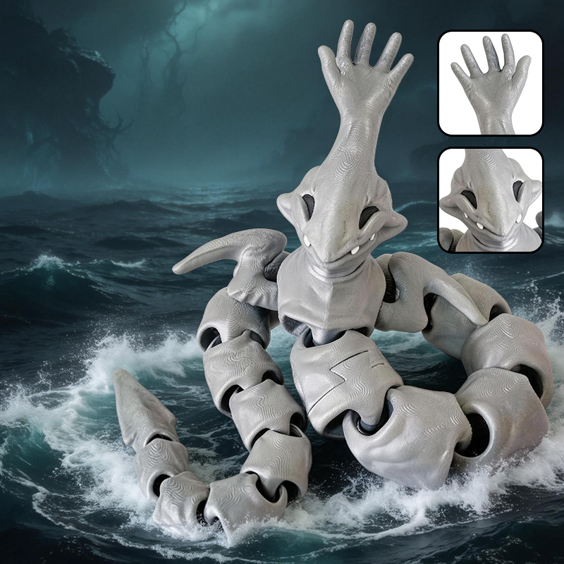 Nieuwe 3D-geprinte Sea Eater B - 3D Printing Action Figure recensie en prijs